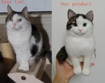 Custom Stuffed  Pet of Your Dog Cat, Handmade Pet Plush Clone, Animal Replica Gift, Pet Loss Memorial, Memorialize of Family Dog Cat