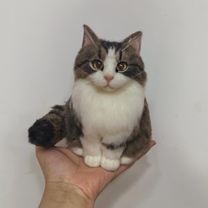 Custom Handmade Cat Plush Clone: Realistic Pet Memorial