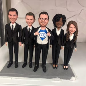 Custom Team Bobbleheads Staff Figurines, Bobblehead Group Colleague Boss, Custom Graduation Bobbleheads ,Custom Business Figurines