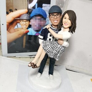 Handmade Bobblehead Couple, Custom Bobbleheads, Anniversary Gifts, Christmas Bobbleheads, Thanksgiving Gift Idea,Valentine&#39;s Day Gift