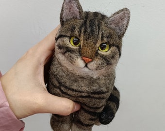 Memorial de pérdida de gato, mascota rellena personalizada de su gato perro, clon de felpa de mascota hecho a mano, regalo de réplica de animal, idea de regalo única personal