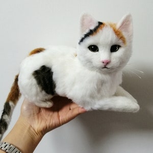 Fabriqué sur mesure à partir de l'image de votre chat, clone fait main en peluche pour animal de compagnie, cadeau de réplique d'animal, commémoration de la perte d'un animal de compagnie, commémoration du chien chat de la famille