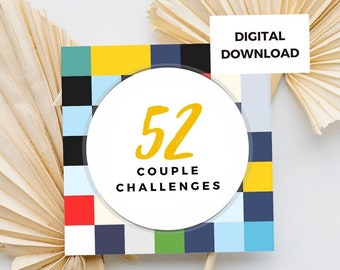 52 couple challenges, Unique and budget friendly gift for couples, Activities game for couples, Printable anniversary gift for boyfriend