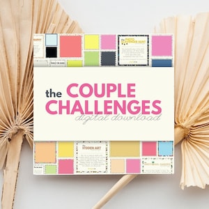 Couple challenges printable, Date night ideas for couples, Unique gift for boyfriend, Printable gift for girlfriend, Do it yourself gift