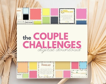 Couple Challenges Printable Date Night Ideas For Couples Unique Gift For Boyfriend Printable Gift For Girlfriend Do It Yourself Gift