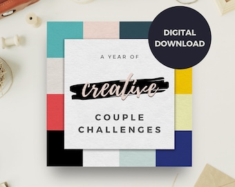 Creative challenges in a box, Gift for couples, Date night ideas, Creative gift for girlfriend, Printable gift for boyfriend unique