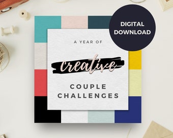 Uitdagingen voor creatief stel: 12 maanden date night-ideeën (digitale download)