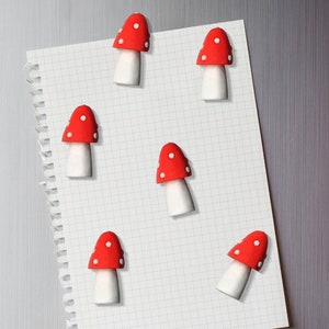 Toadstool Fridge Magnets - Red & White fridge magnets, gift, housewarming gift, christmas gift, kitchen decor, mushroom, Autumn theme