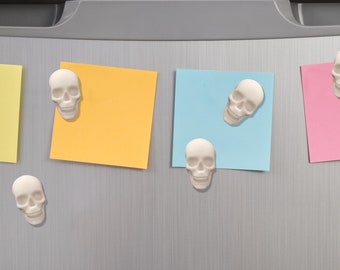 Handmade Skull Fridge Magnets – Jesmonite Gothic Decor