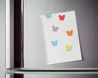Imanes de mariposa para nevera hechos a mano, decoración colorida para la cocina, juego de 6