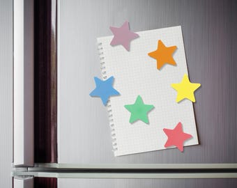 Imanes de nevera con estrellas multicolor hechos a mano – Decoración de cocina celestial