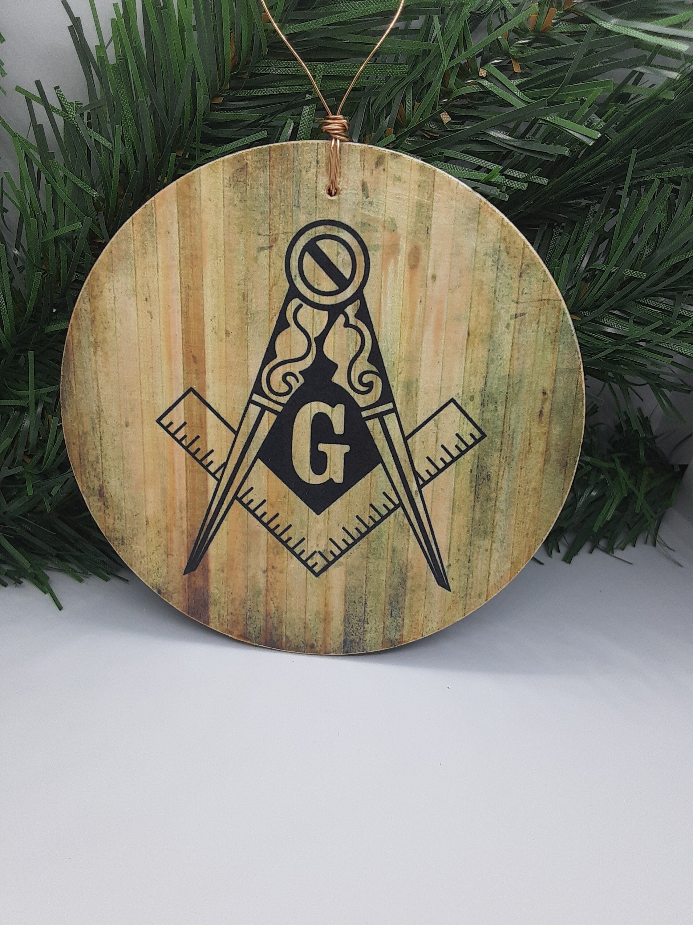 Masonic Ornament Freemason Square and Compass Wooden Etsy