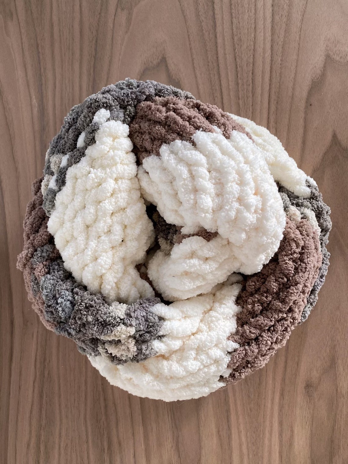 Small Throw Blanket Knitted Bedding Chunky Knit Chenille Lap Etsy