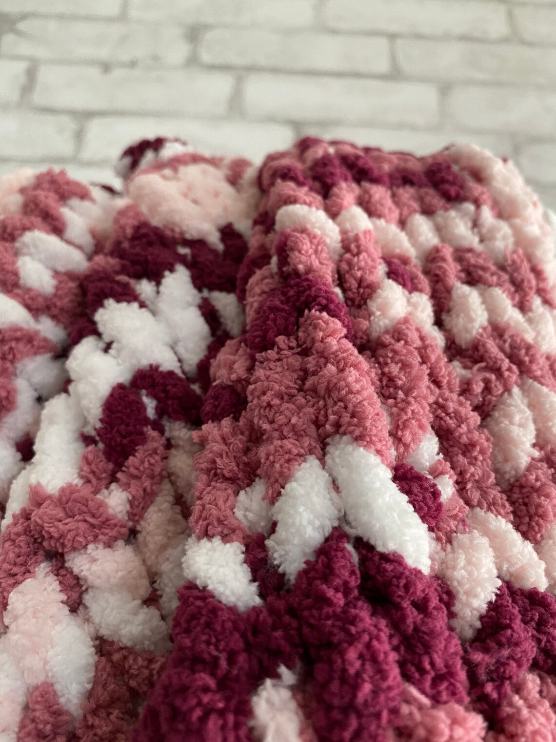 Small Throw Blanket Knitted Bedding Chunky Knit Chenille Lap Etsy