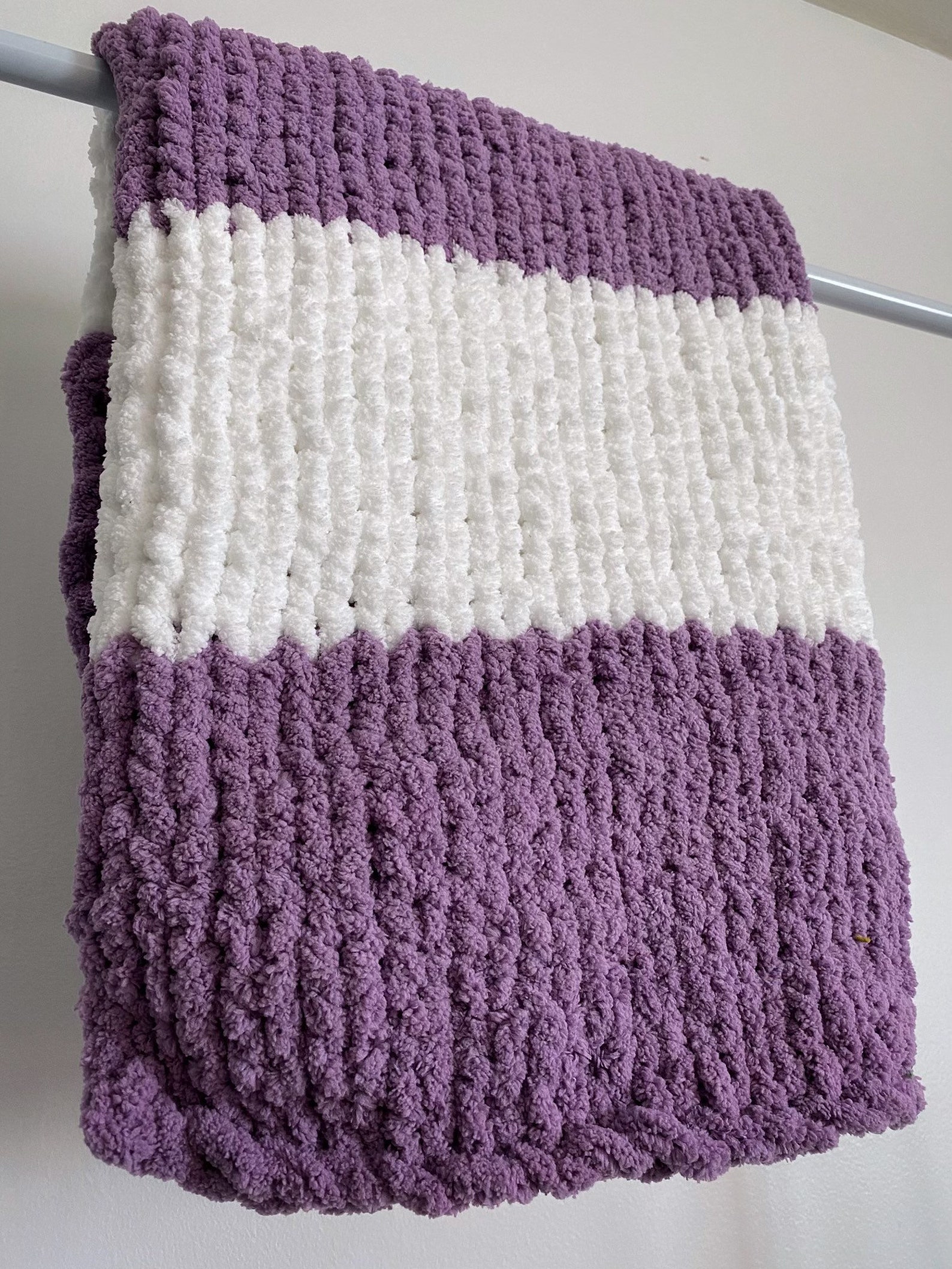 Small Throw Blanket Knitted Bedding Chunky Knit Chenille Lap Etsy