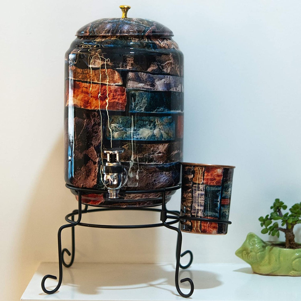 5Litre Copper water Drink Dispenser With Tap & 1 Matching Etsy