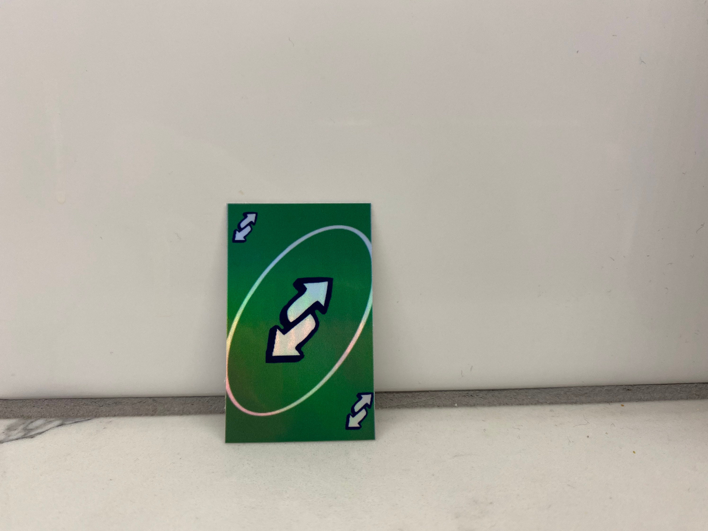 HOLOGRAPHIC Uno Reverse Card Green Color Shifting - Etsy