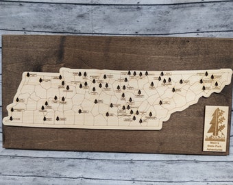 Customizable Tennessee State Park Tracking Map