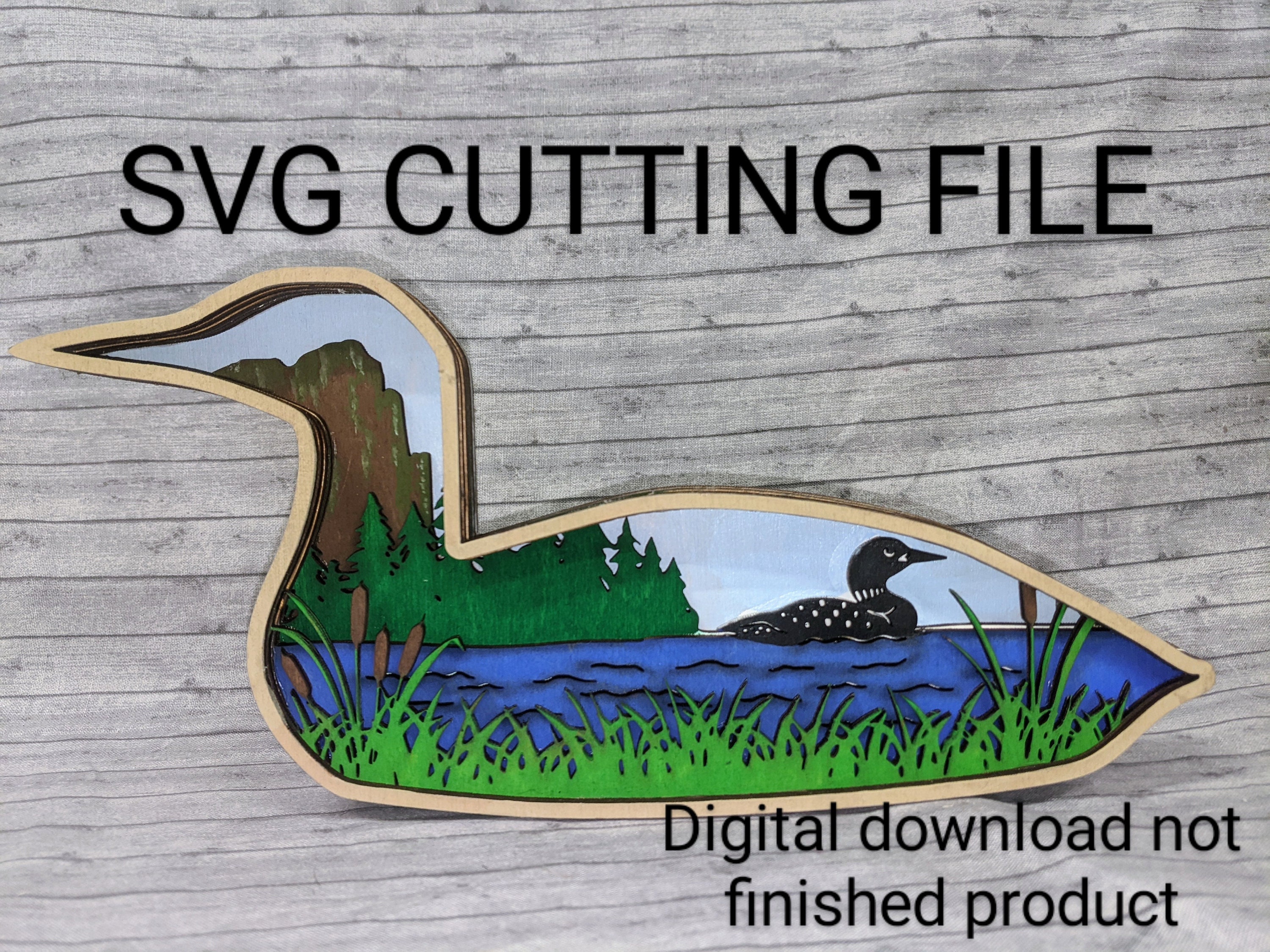Layered Loon SVG Digital file