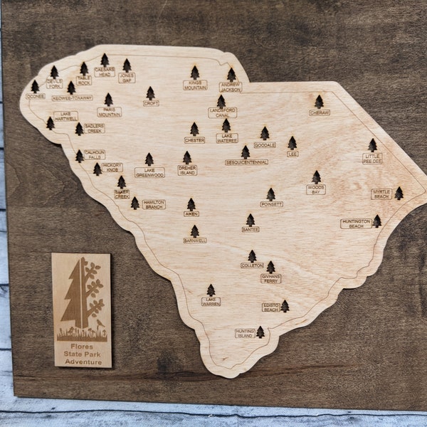 Customizable South Carolina State Park Tracking Map