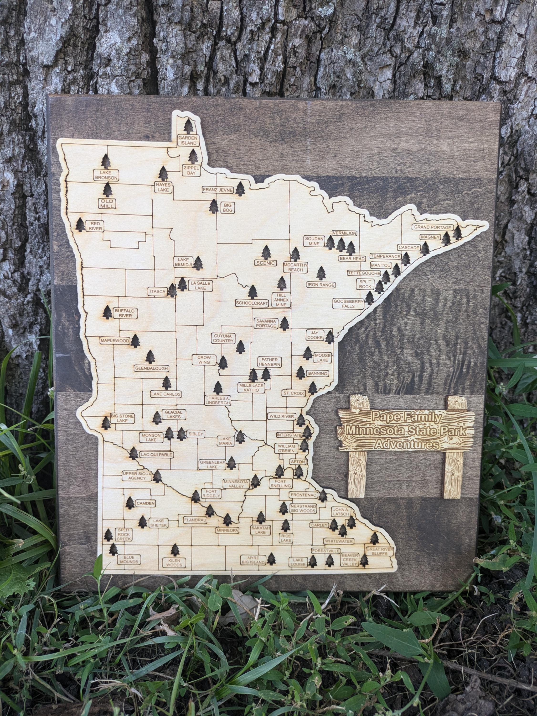 Customizable Minnesota State Park Tracking Map
