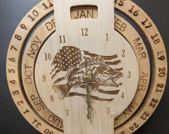 Custom Engraved Wooden Perpetual Calendar - Real hardwood -