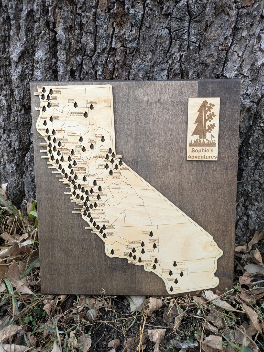 Customizable California State Park Tracking Map - Etsy