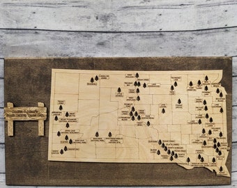 Customizable South Dakota State Park Tracking Map