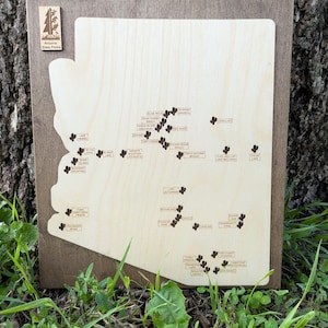 Customizable Arizona State Park Travel Map