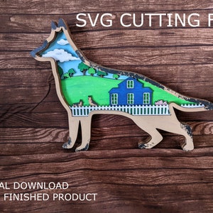 SVG Cut File For Layered German Shepherd