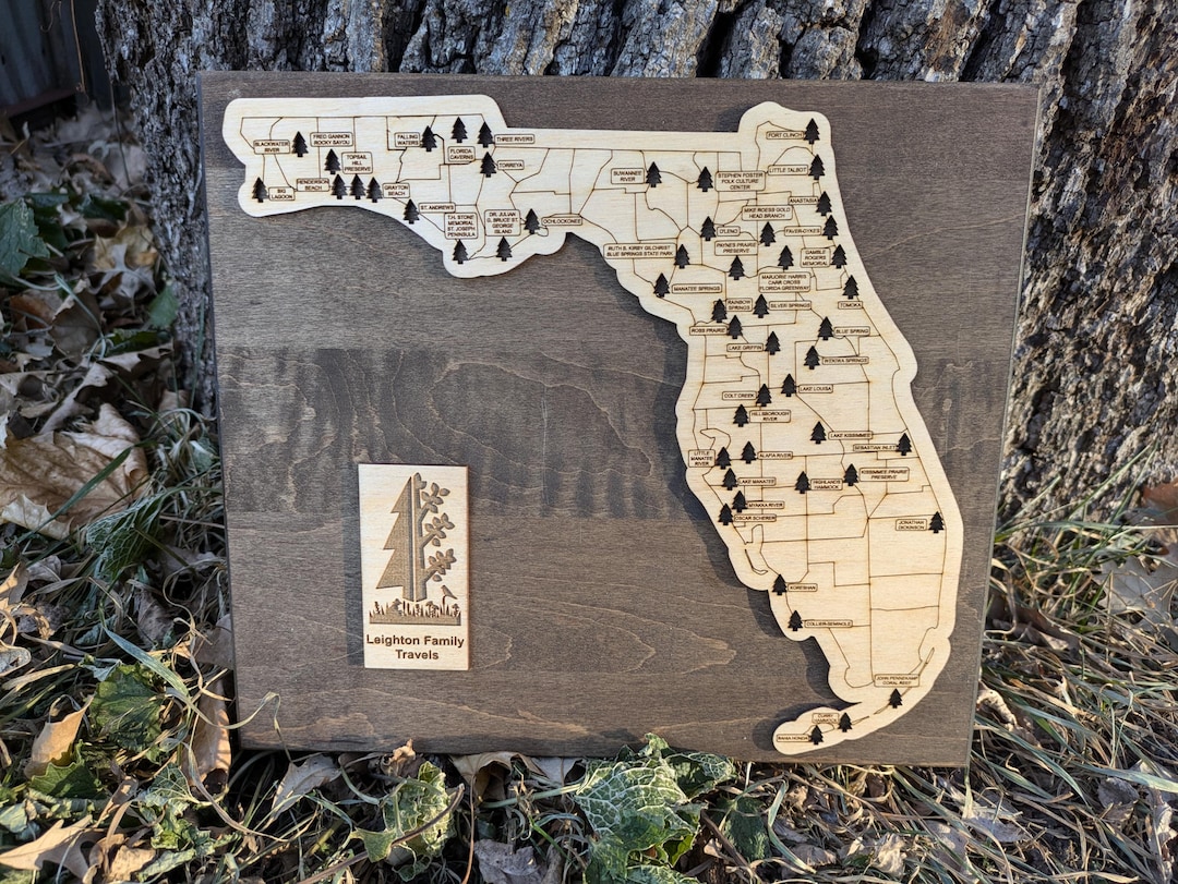 State Scape Tracking Customizable Florida State Park Tracking Map (camping Parks Only) - Etsy
