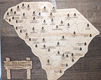 Customizable South Carolina State Park Tracking Map
