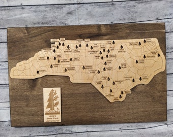 Customizable North Carolina State Park Tracking Map