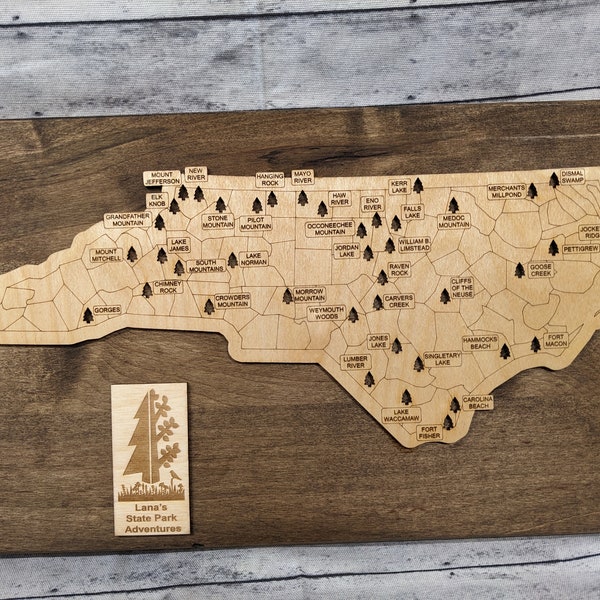 Customizable North Carolina State Park Tracking Map