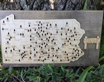 Customizable Pennsylvania State Park Tracking Map