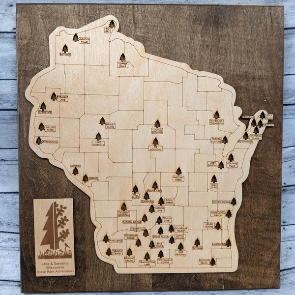 Customizable Wisconsin State Park Tracking Map