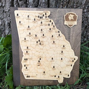 Customizable Georgia State Park Tracking Map
