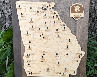 Customizable Georgia State Park Tracking Map
