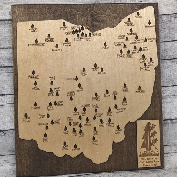 Customizable Ohio State Park Tracking Map