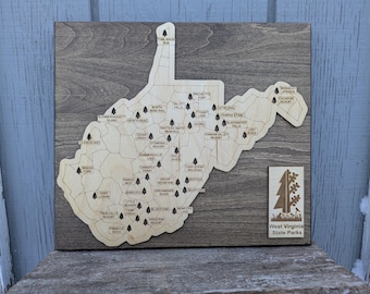 Customizable West Virginia State park Tracking Map