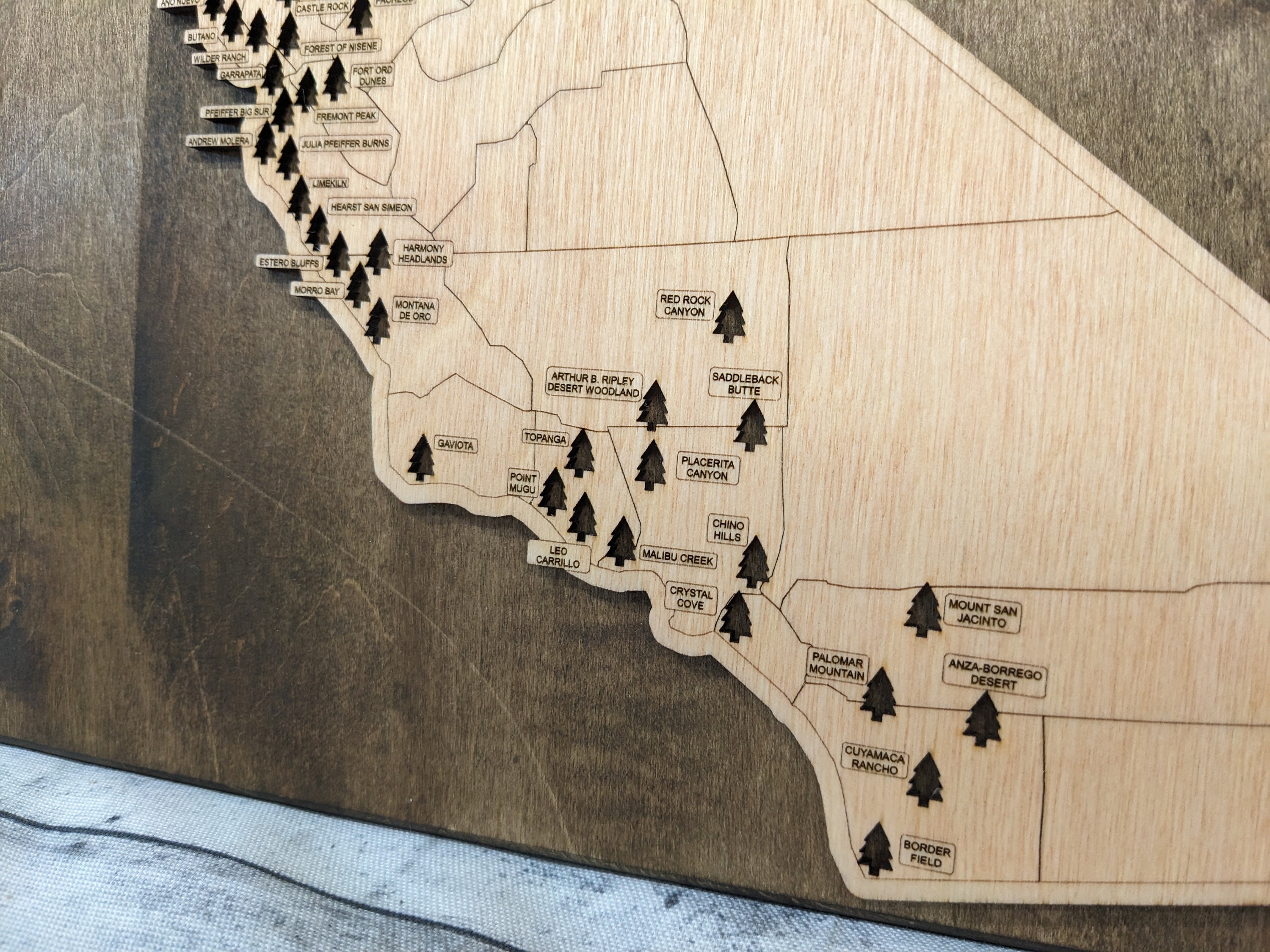 Customizable California State Park Tracking Map - Etsy