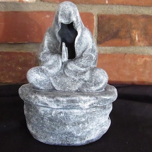 Aged Mystic Ghost Incense Burner Gothic Spirit Protector Cone Holder Altar Decor