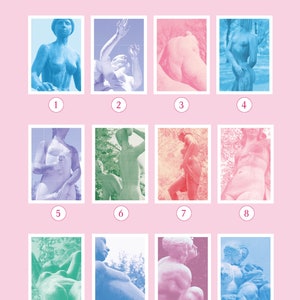 3 cartes postales au choix avec des Viennois nus // sensuels et de bon goût