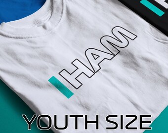 Youth Ham Racing Initials Tee, Lewis Hamilton Champion
