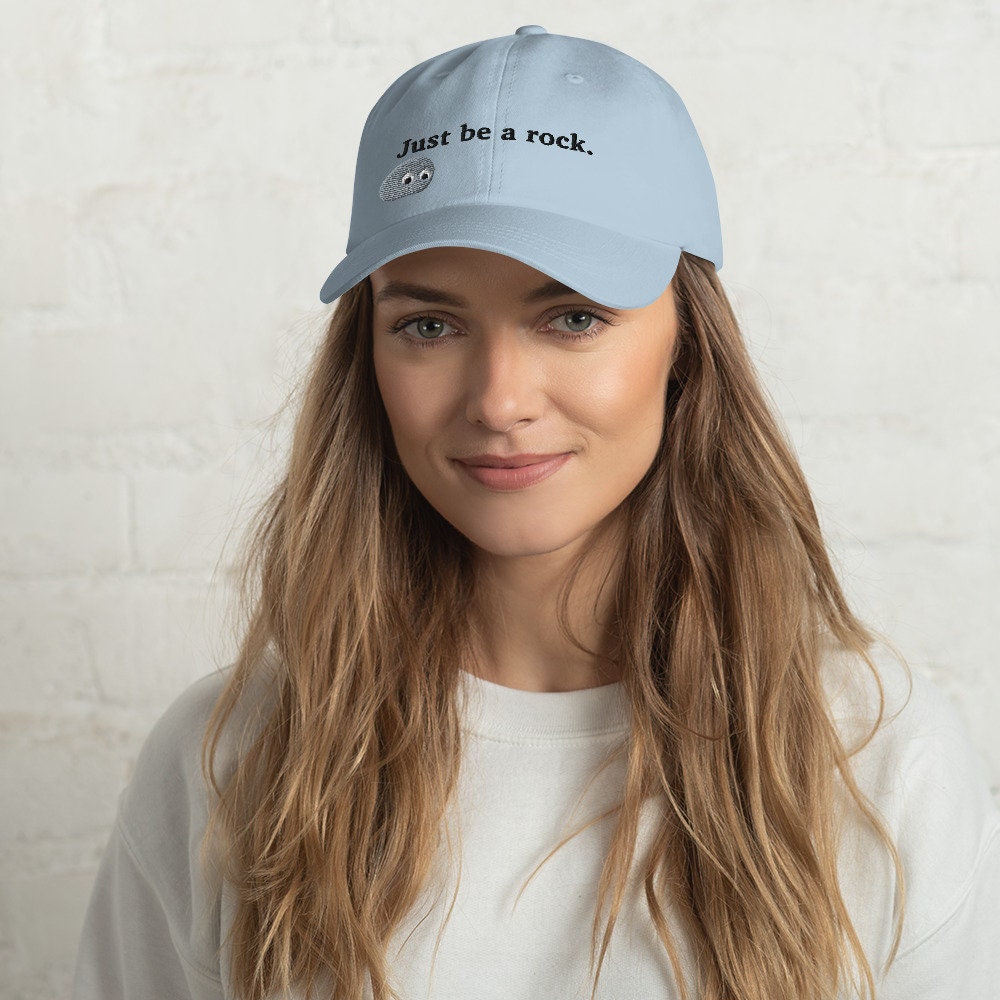 Discover Just be a rock. Embroidered Dad Cap, Just be a rock. Embroidery Beanie, Everything Everywhere All At Once, Unisex