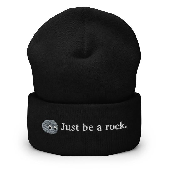 Discover Just be a rock. Embroidered Dad Cap, Just be a rock. Embroidery Beanie, Everything Everywhere All At Once, Unisex