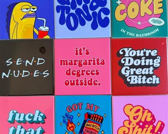 大胆で面白い引用句タイル – おしゃれでスタイリッシュな壁飾り | トレンディなギフトアイデア