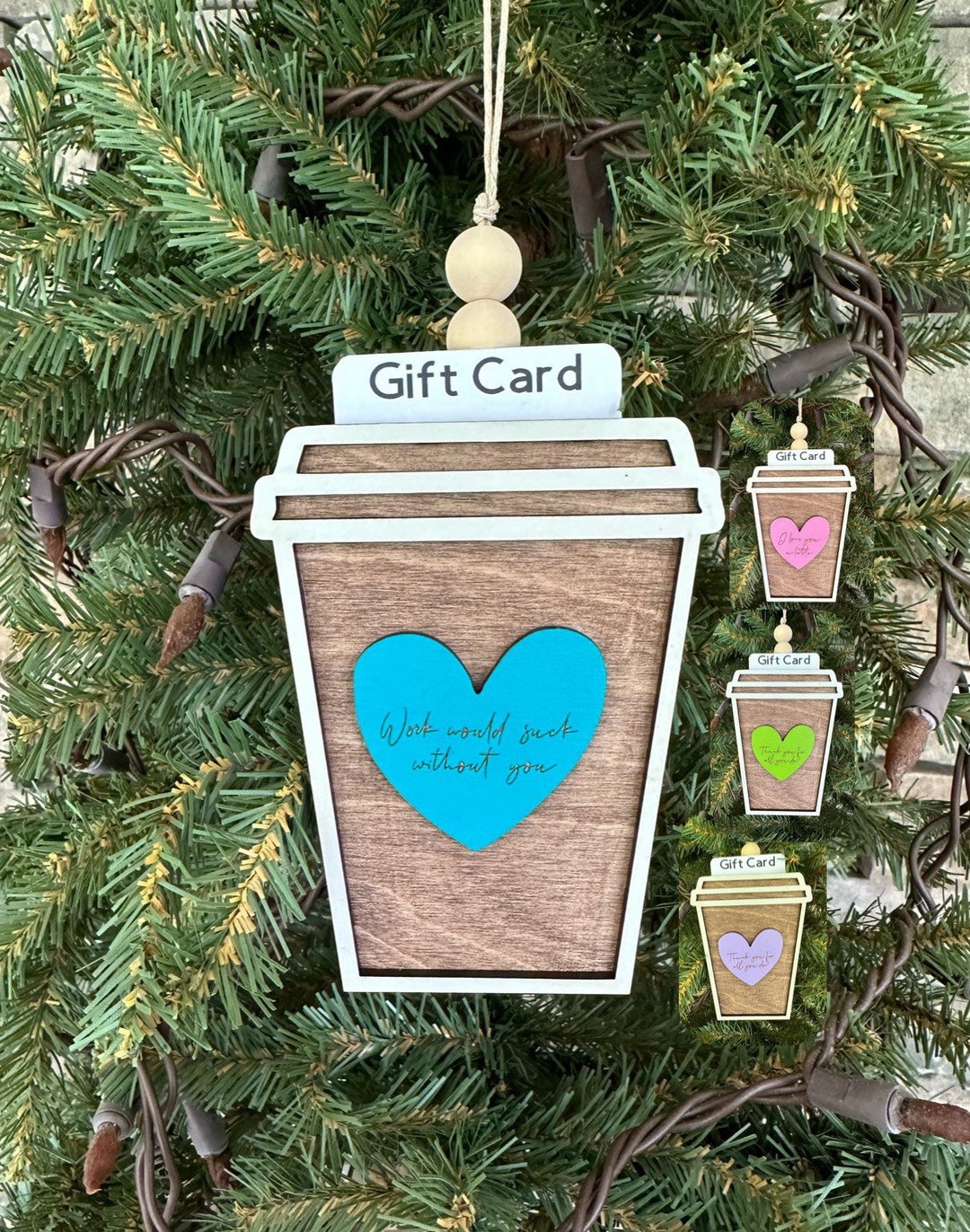 Gift Card Holder Ornament, Coffee Gift, Thank You for All You Do ...