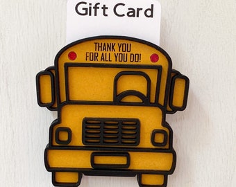 School bus driver ornament and gift card holder, bus driver appreciation, bus driver gift, Christmas ornament, gift card holder