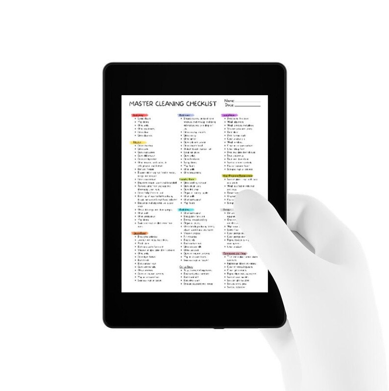 Ultimate Master Clean Sheet Checklist Clean Schedule Pad Etsy